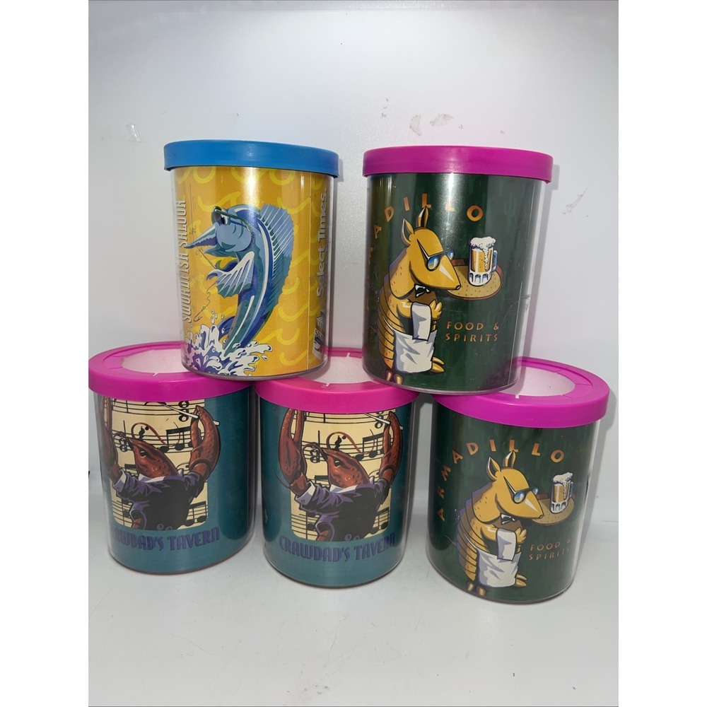 5 Vintage Winston Koozies Weekends Lifoam Armadillo - Swordfish - Crawdad‎